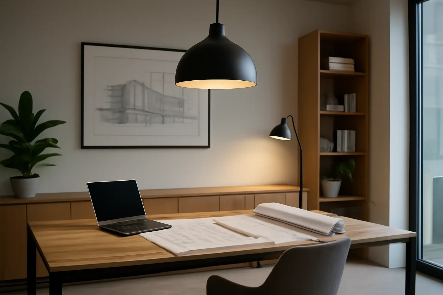 Interior design environment tailored for architects with a polished professional look