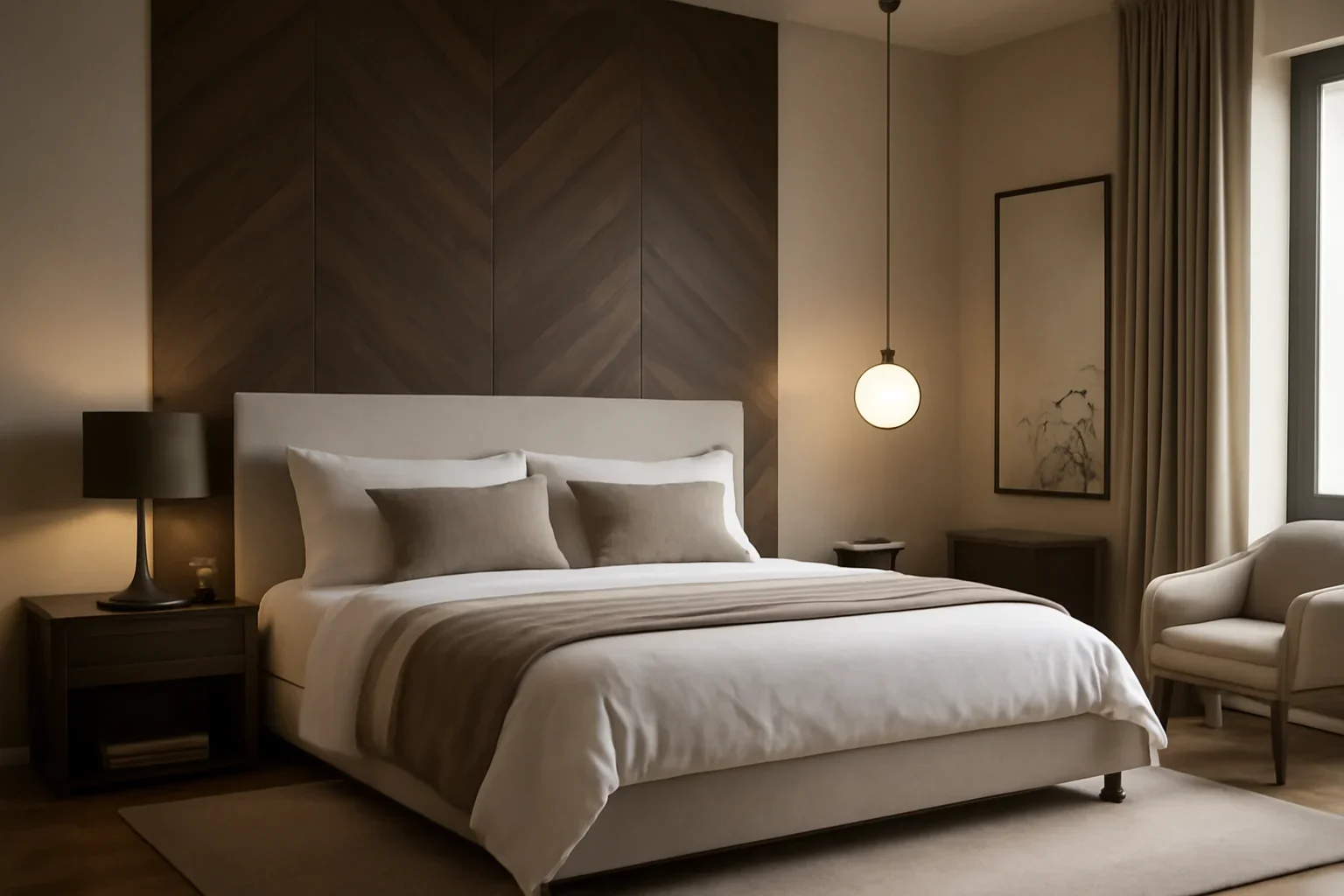 Bedroom Interior Design concept interior with premium styling and realistic detail