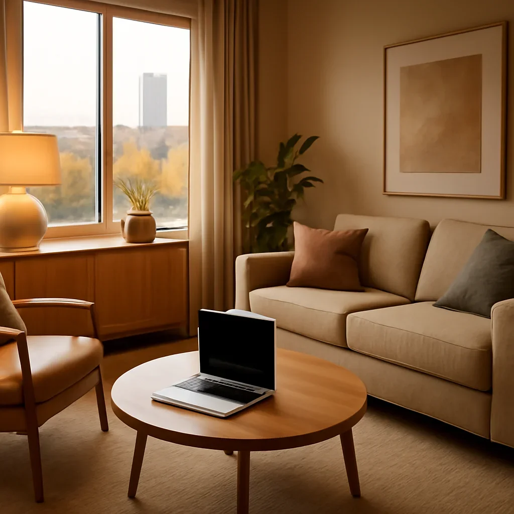Warm virtual consultation setting for a project in Calgary, AB
