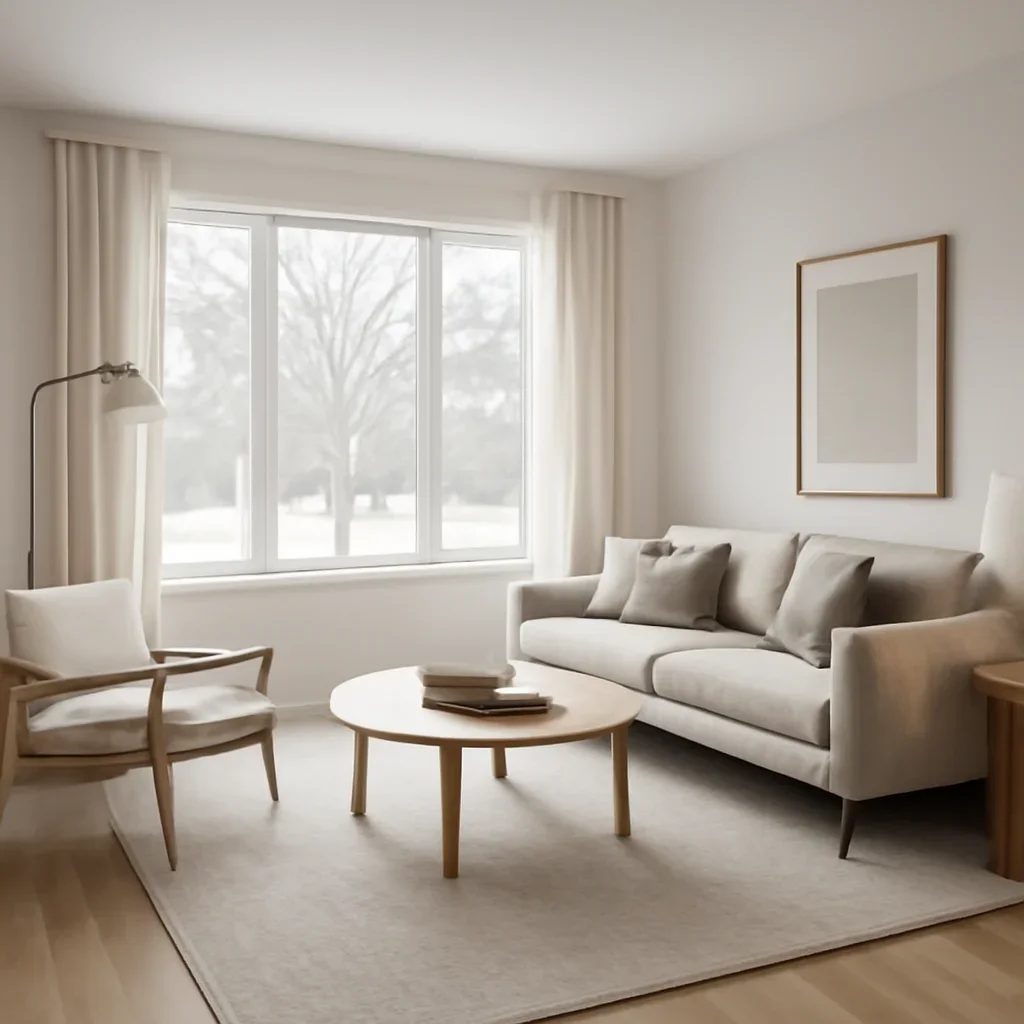 Interior scene suited to the types of spaces commonly designed in Canada