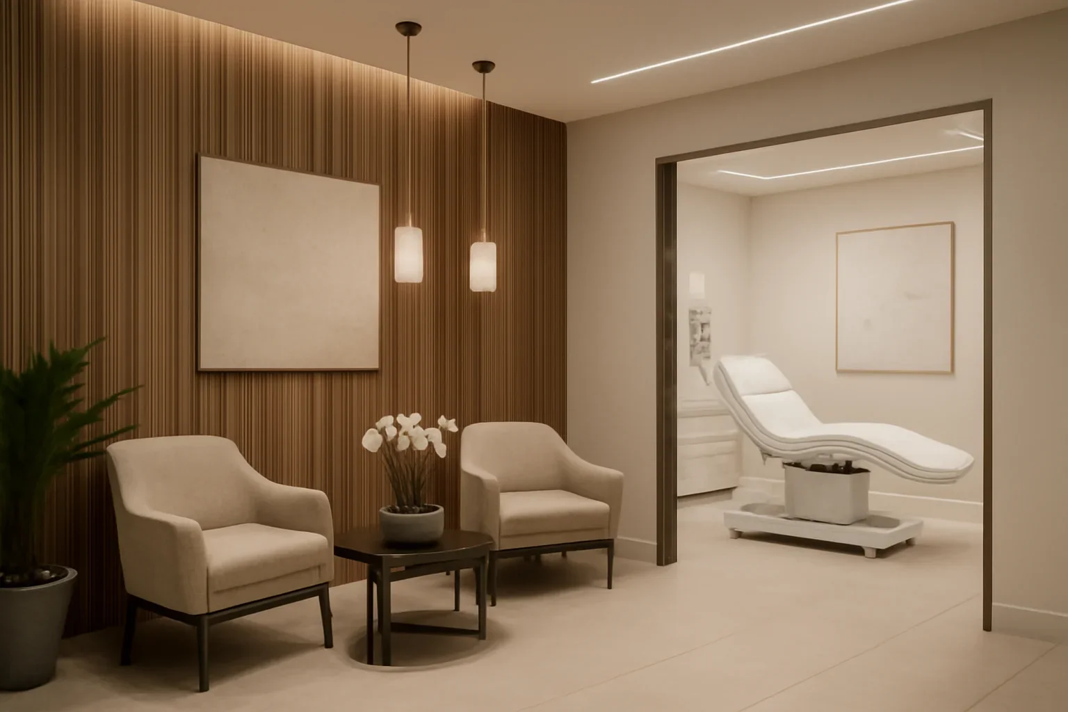 Clinic Interior Design concept interior with premium styling and realistic detail
