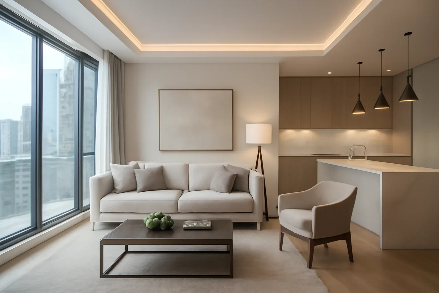 Condo Interior Design concept interior with premium styling and realistic detail