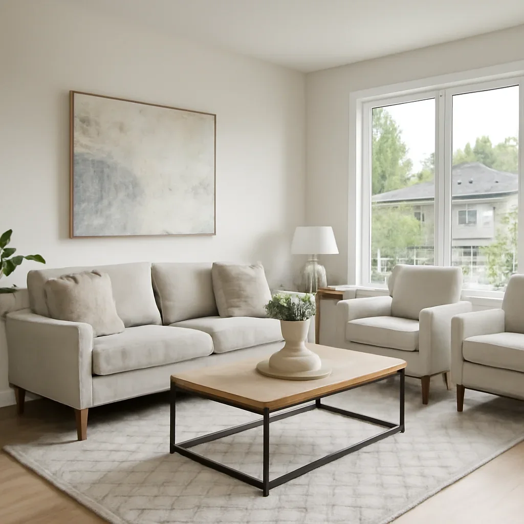 Interior scene suited to the types of spaces commonly designed in Coquitlam, BC