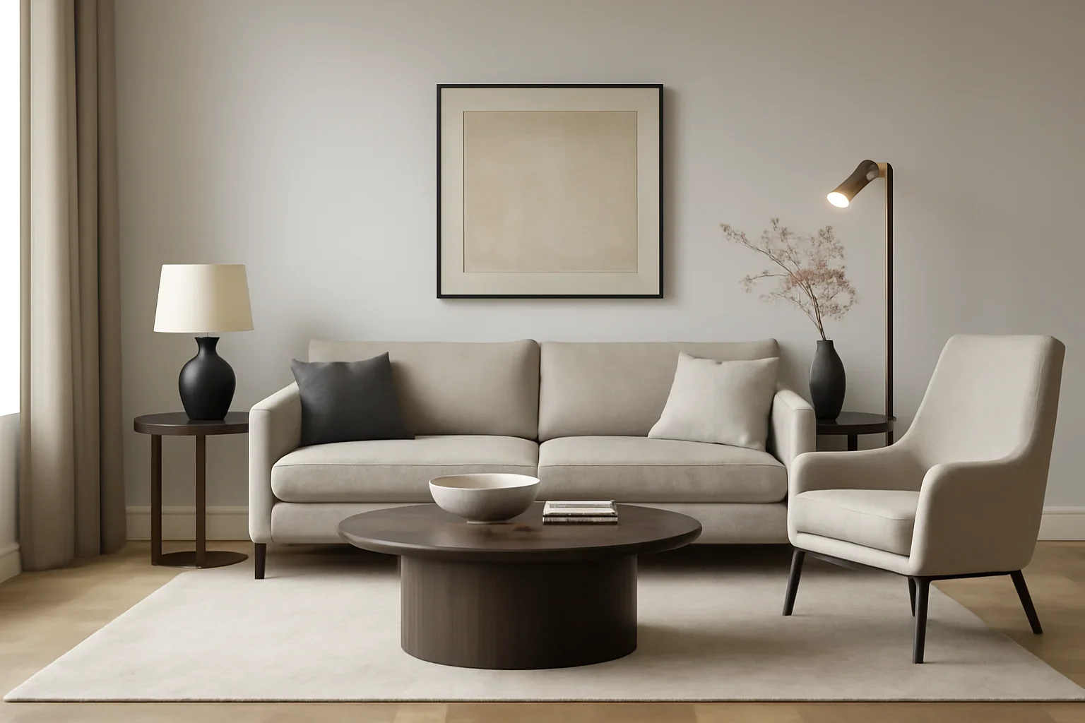 Furniture Brand Visualization concept interior with premium styling and realistic detail