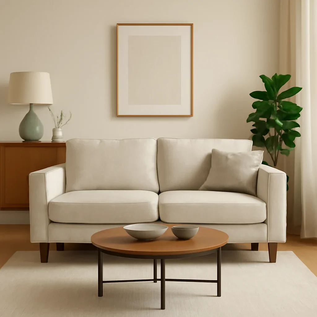Furniture Brand Visualization layout and design details shown in a realistic interior scene