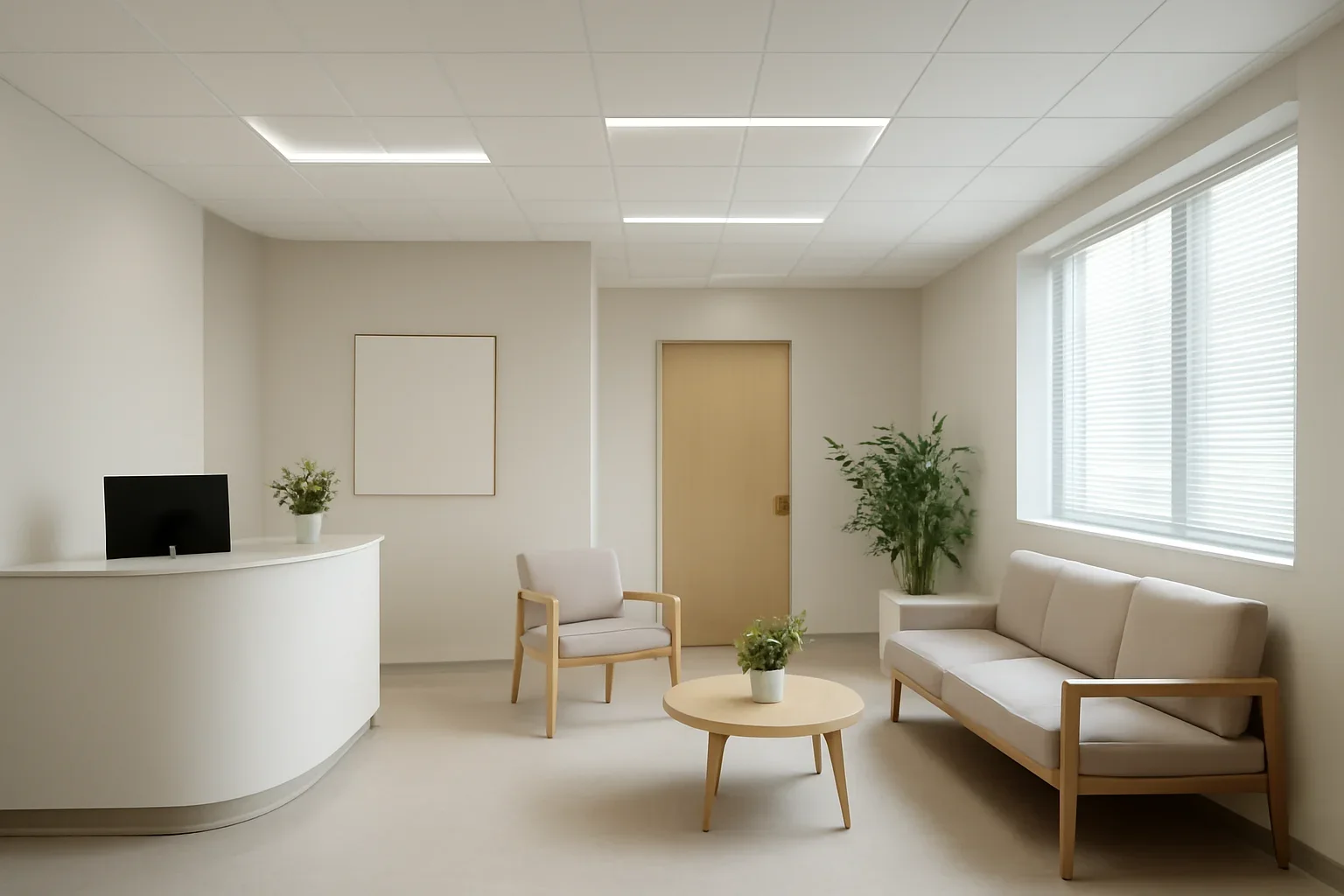 Interior design environment tailored for healthcare with a polished professional look
