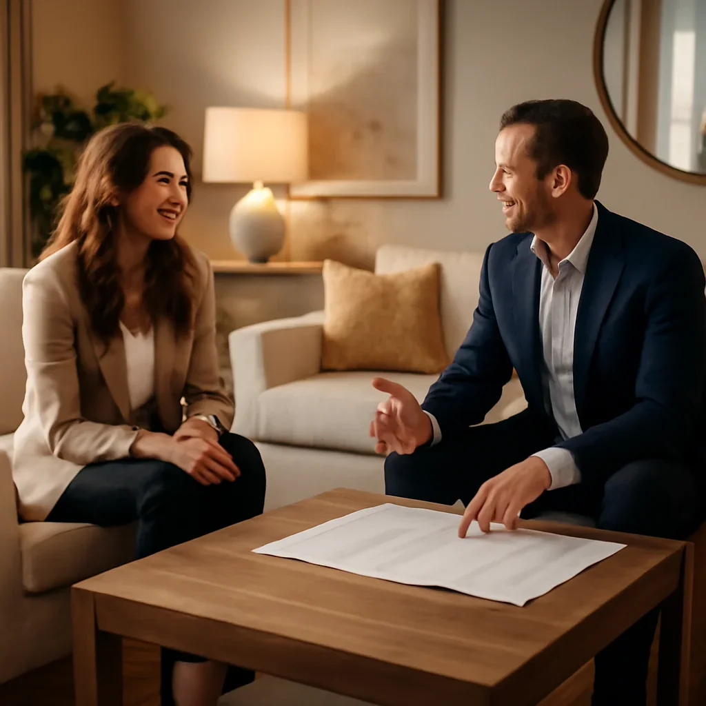 Professional consultation setting for home builders interior design planning