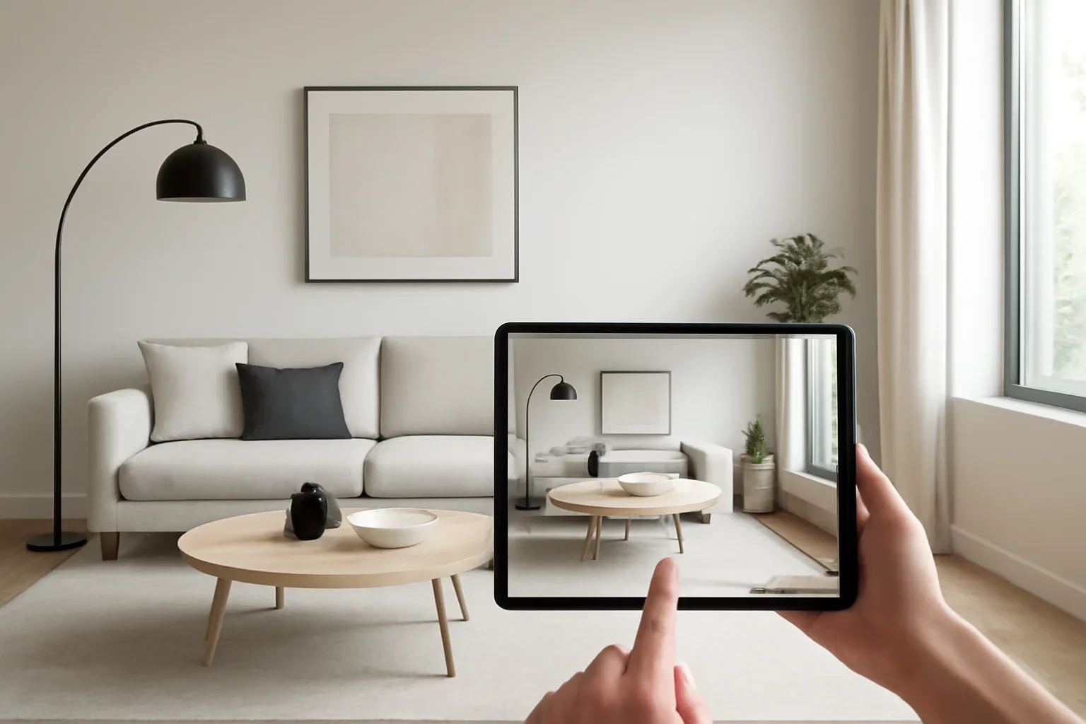 Contemporary Canadian interior concept representing virtual interior design and immersive planning
