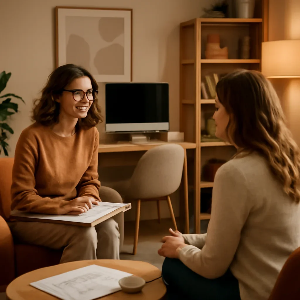 Warm consultation setting for a Home Office Design project