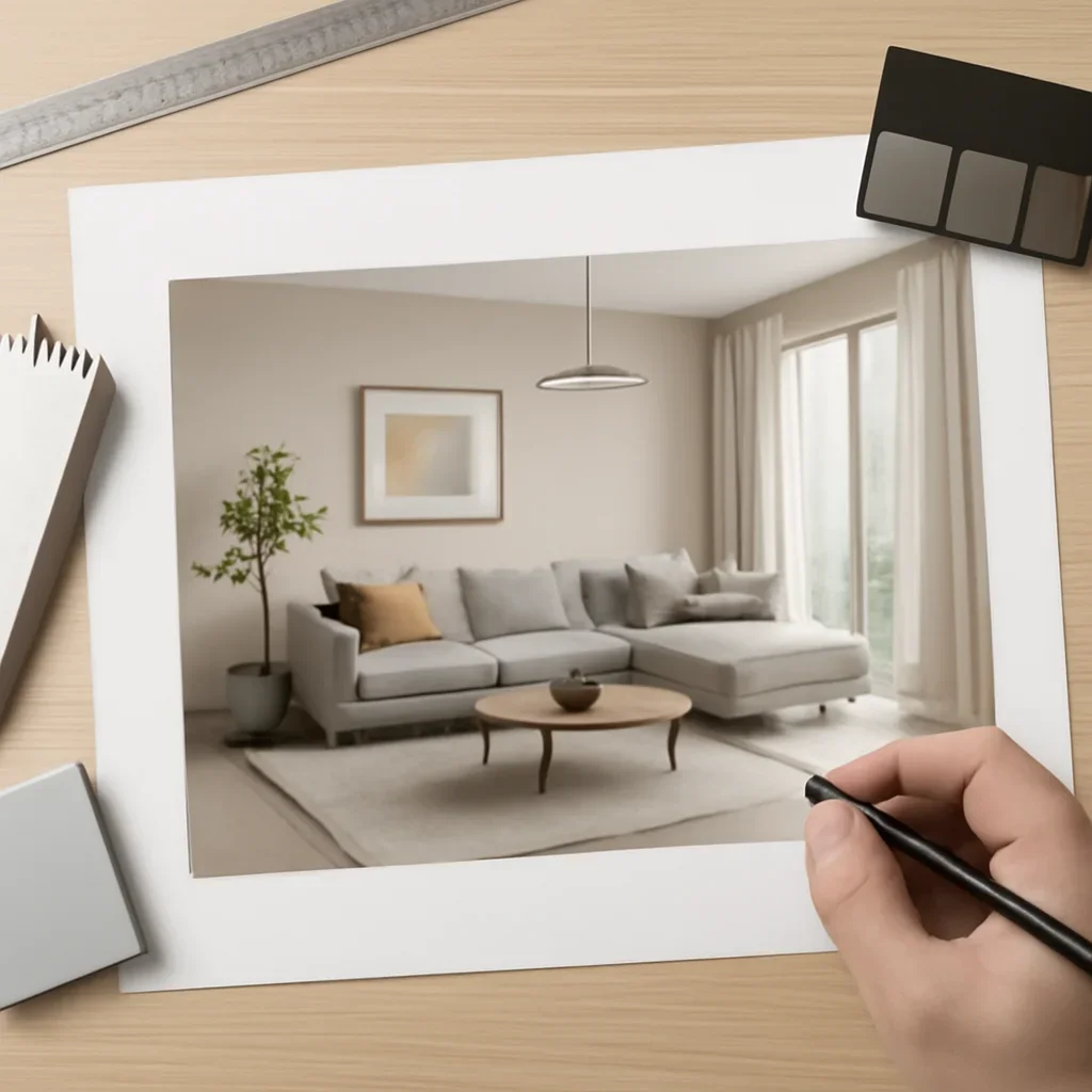 Supporting blog image illustrating how to brief a 3d rendering project with design details and polished composition