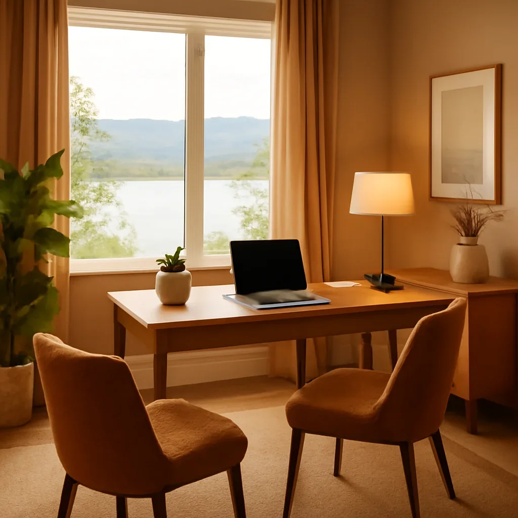 Warm virtual consultation setting for a project in Kelowna, BC