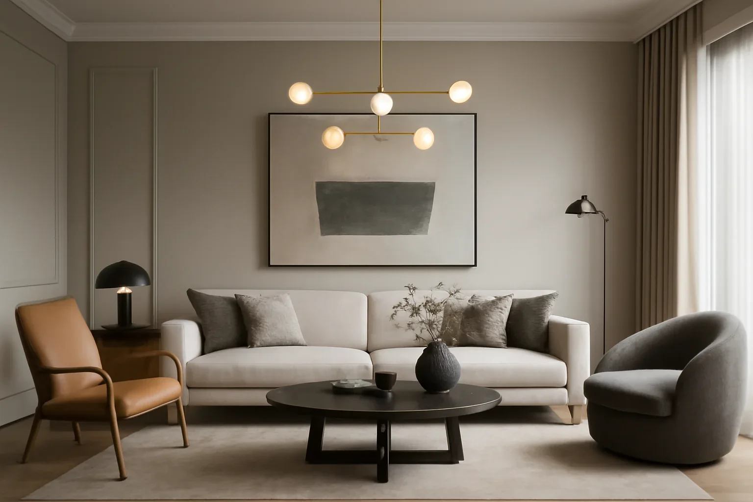Living Room Design concept interior with premium styling and realistic detail