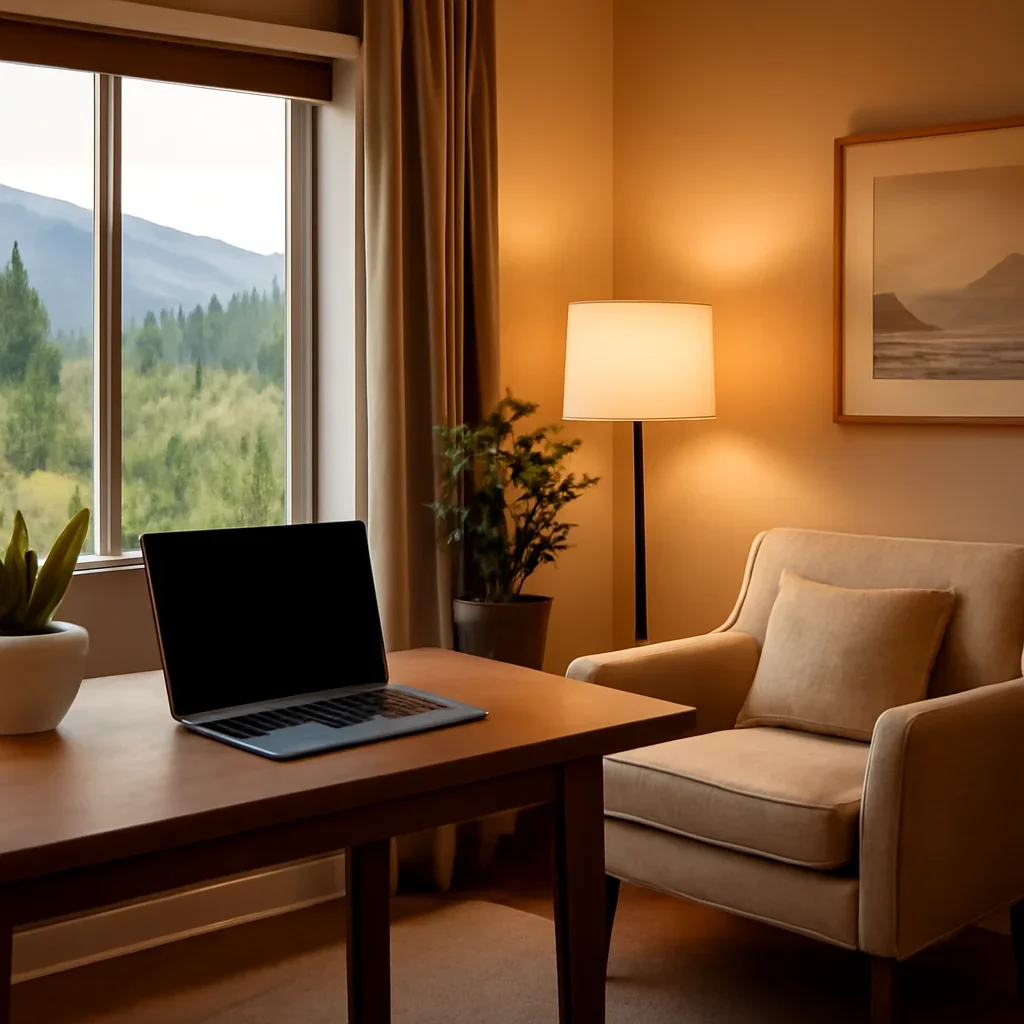 Warm virtual consultation setting for a project in North Vancouver, BC