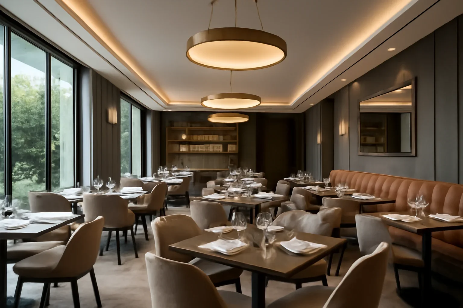 Restaurant Interior Design concept interior with premium styling and realistic detail