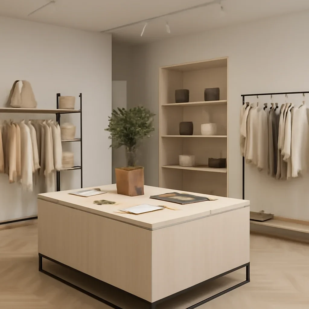 Retail Interior Design layout and design details shown in a realistic interior scene