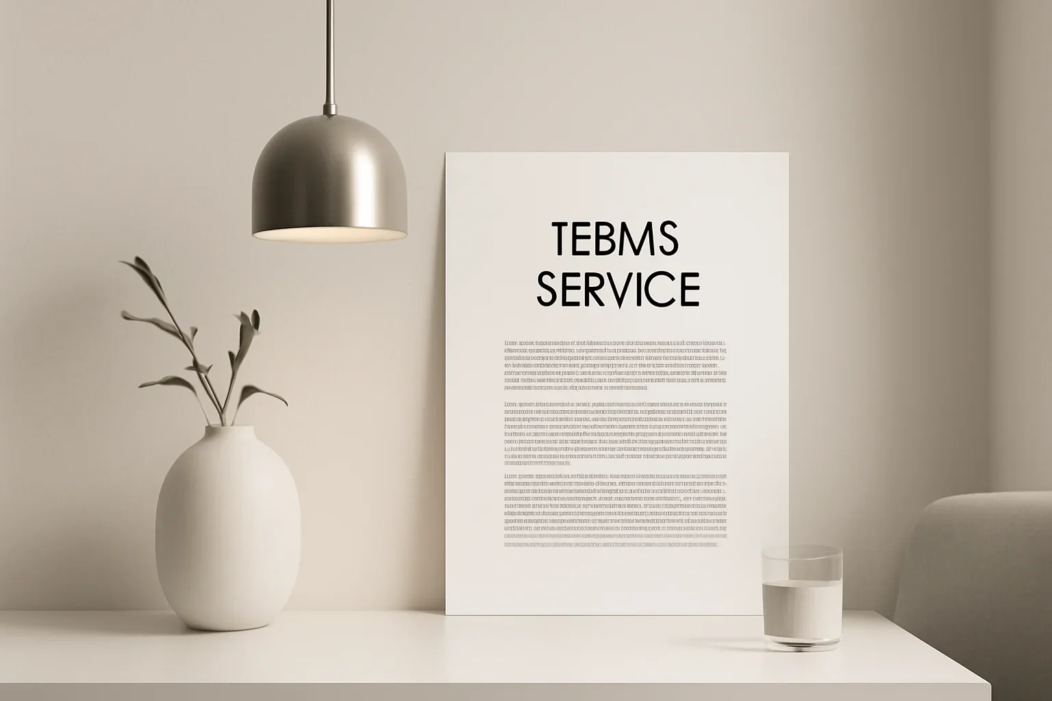 Minimal professional website policy image for terms of service