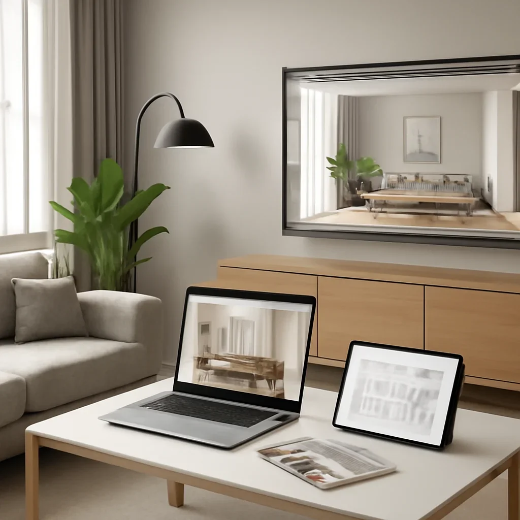 Virtual Interior Design workflow and design deliverables in a polished interior setting