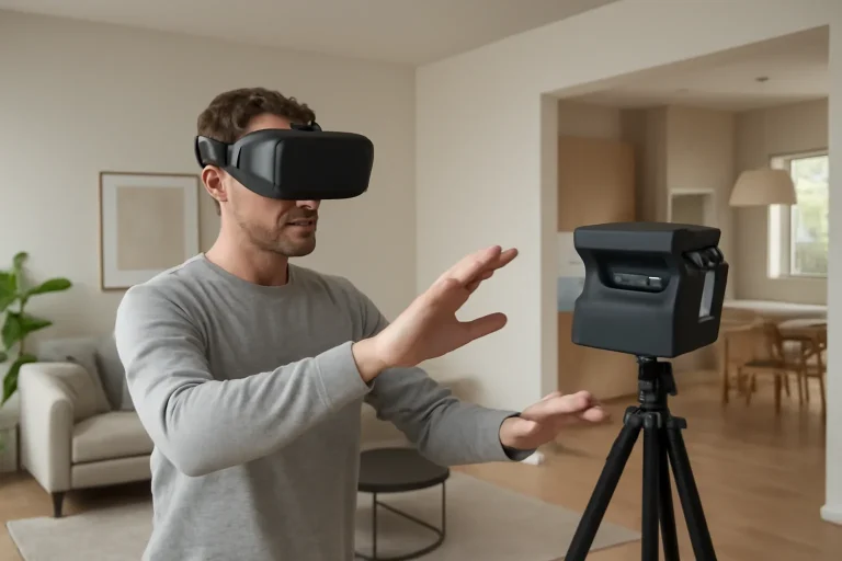 Editorial image for article vr vs matterport for real estate experiences in a modern interior or digital design context