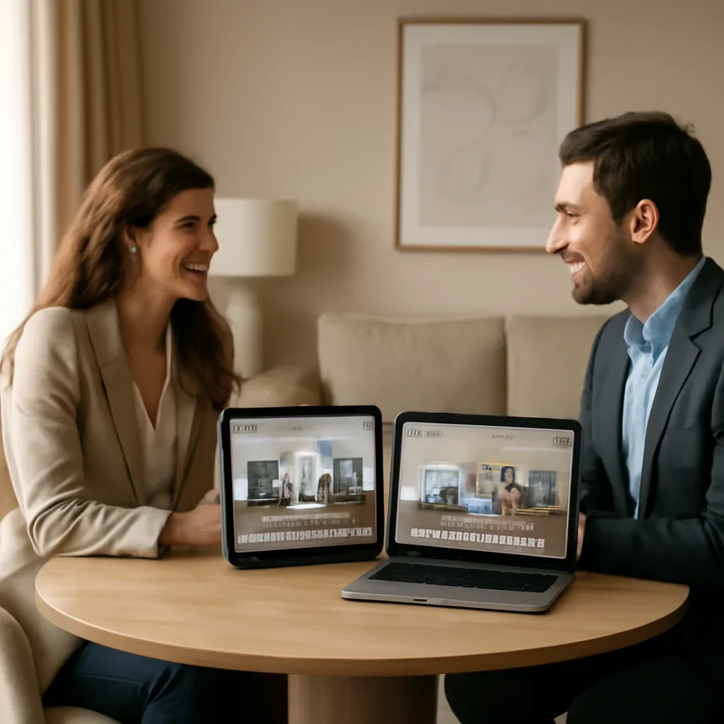 Consultation setting for choosing between options related to VR Walkthrough vs Matterport Tour